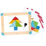 Jucarie din lemn - 2 in 1 Space Maze & Tangram Board - imagine 7