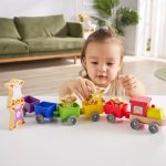 Jucarie din lemn - Vagoane cu maimute - imagine 4