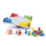 Joc 3 in 1 - Insula pisicilor care se clatina (Joc de echilibru, Ludo si Dame Chinezesti) - imagine 2