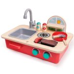 Jucarie din lemn - Mini bucatarie cu chiuveta (7 piese) - imagine 2