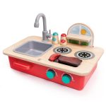 Jucarie din lemn - Mini bucatarie cu chiuveta (7 piese) - imagine 5