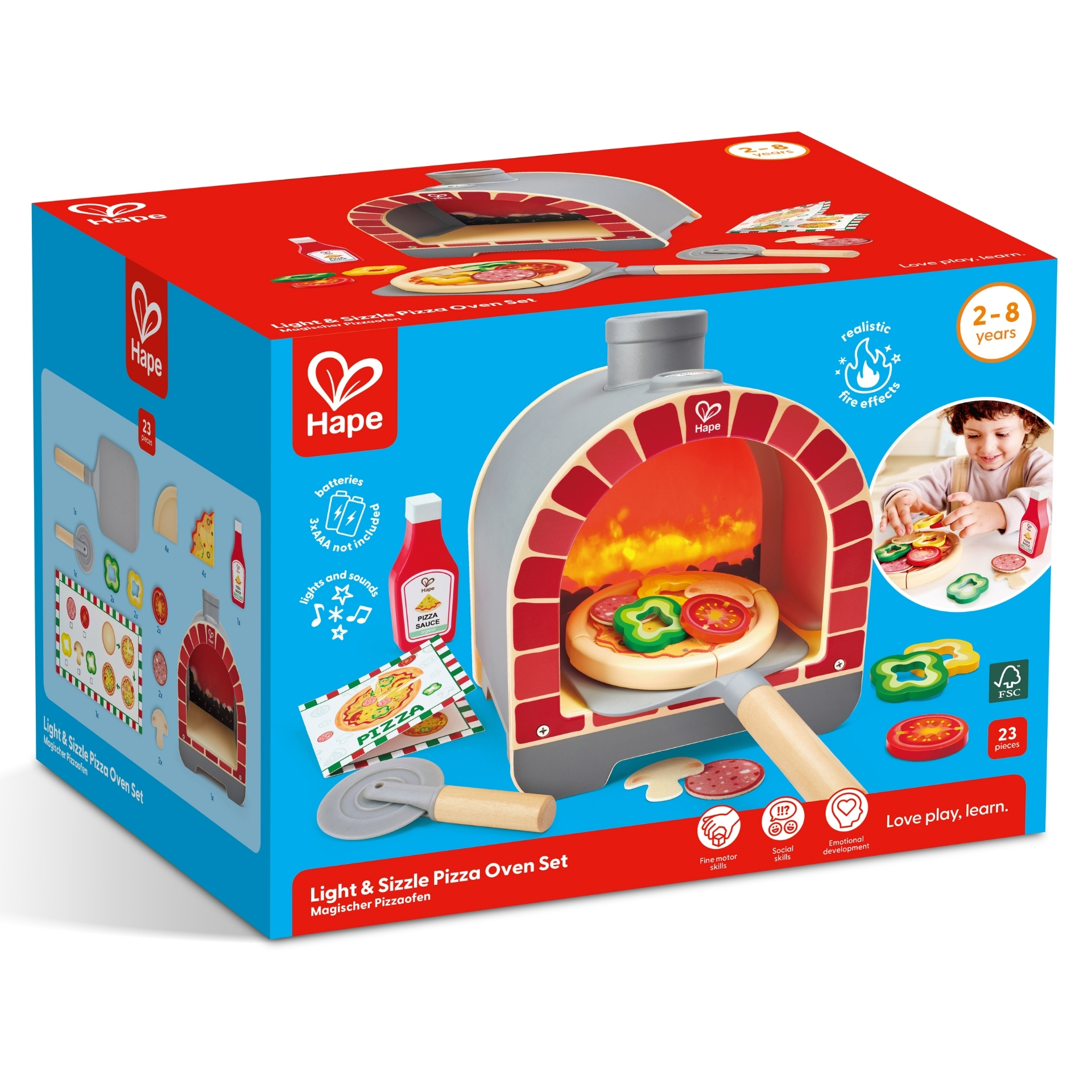 E3236_2 Jucarie din lemn - Cuptor pizza - imagine 1