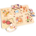 Puzzle din lemn in straturi - Animale