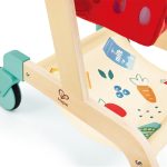 Jucarie din lemn - Carucior rosu de cumparaturi (10 piese) - imagine 5