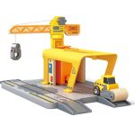 Jucarie din lemn - Set constructii macarale feroviare - imagine 8