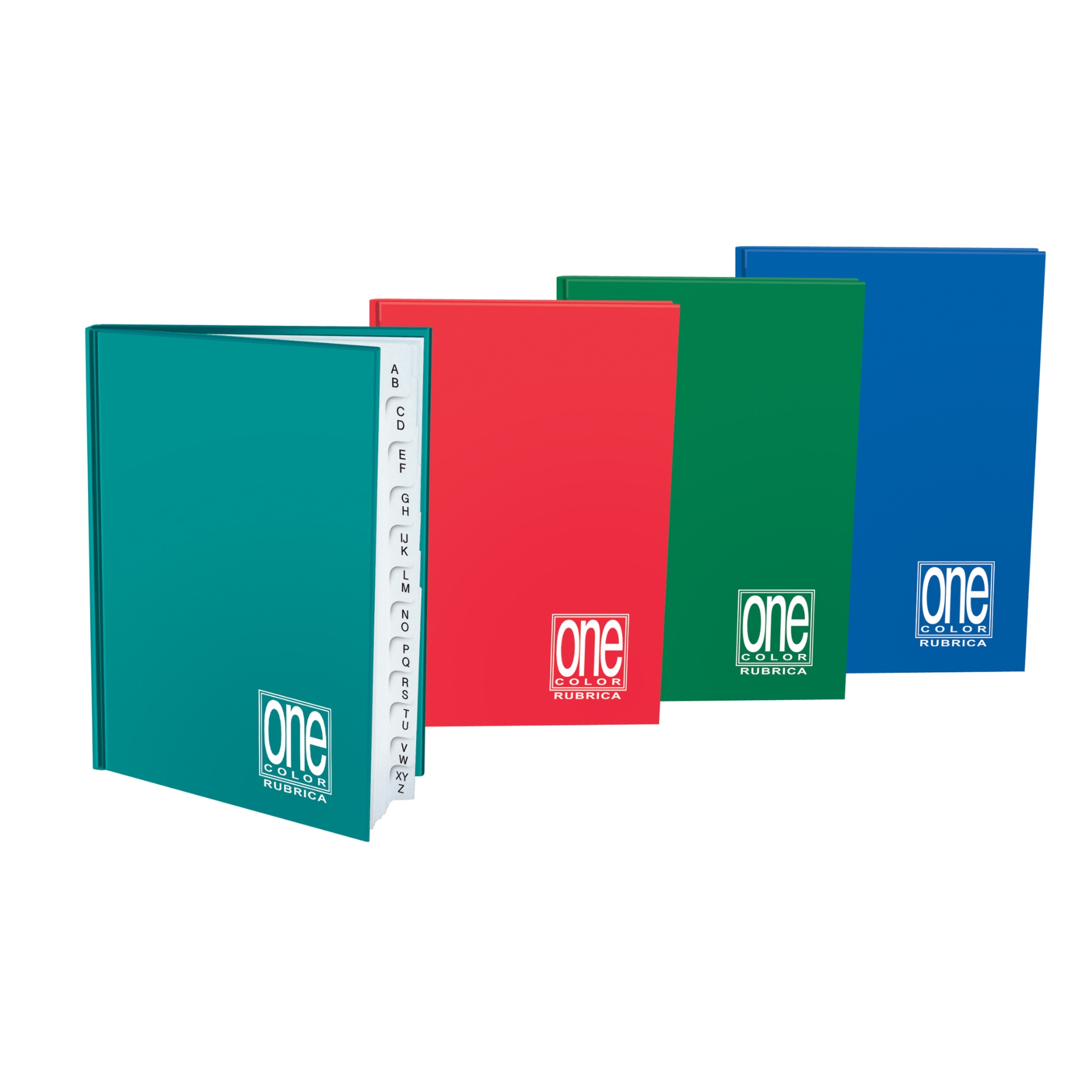 1366_One-Color-rubriche-cartonate Caiet A5 cu index, coperta tare - One Color, 70 g/m2, pag. 48, 16.2X21 cm (Dictando) - imagine 1