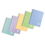 Caiet A5+ cu spirala - One Color Pastel, 80 g/m2, 80 pag., coperta PP (Matematica)