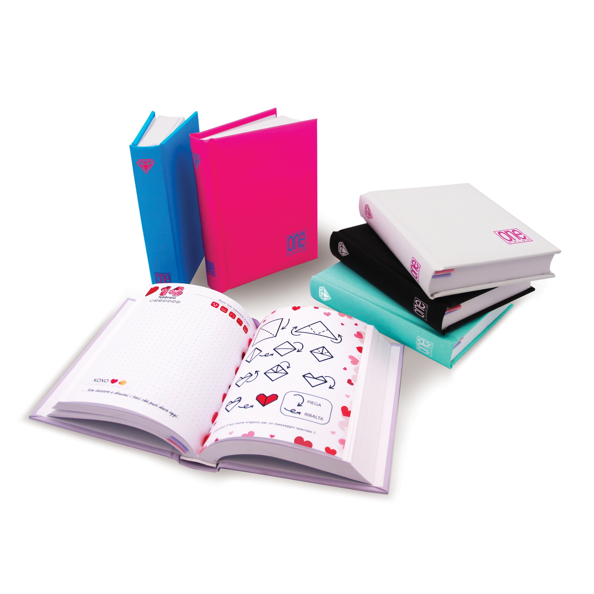 8015_diario-ragazza-16-mesi Jurnal One Color - Adolescenti-fete, 11.5x15 cm, 80 g/m2, 6 culori disponibile - imagine 1