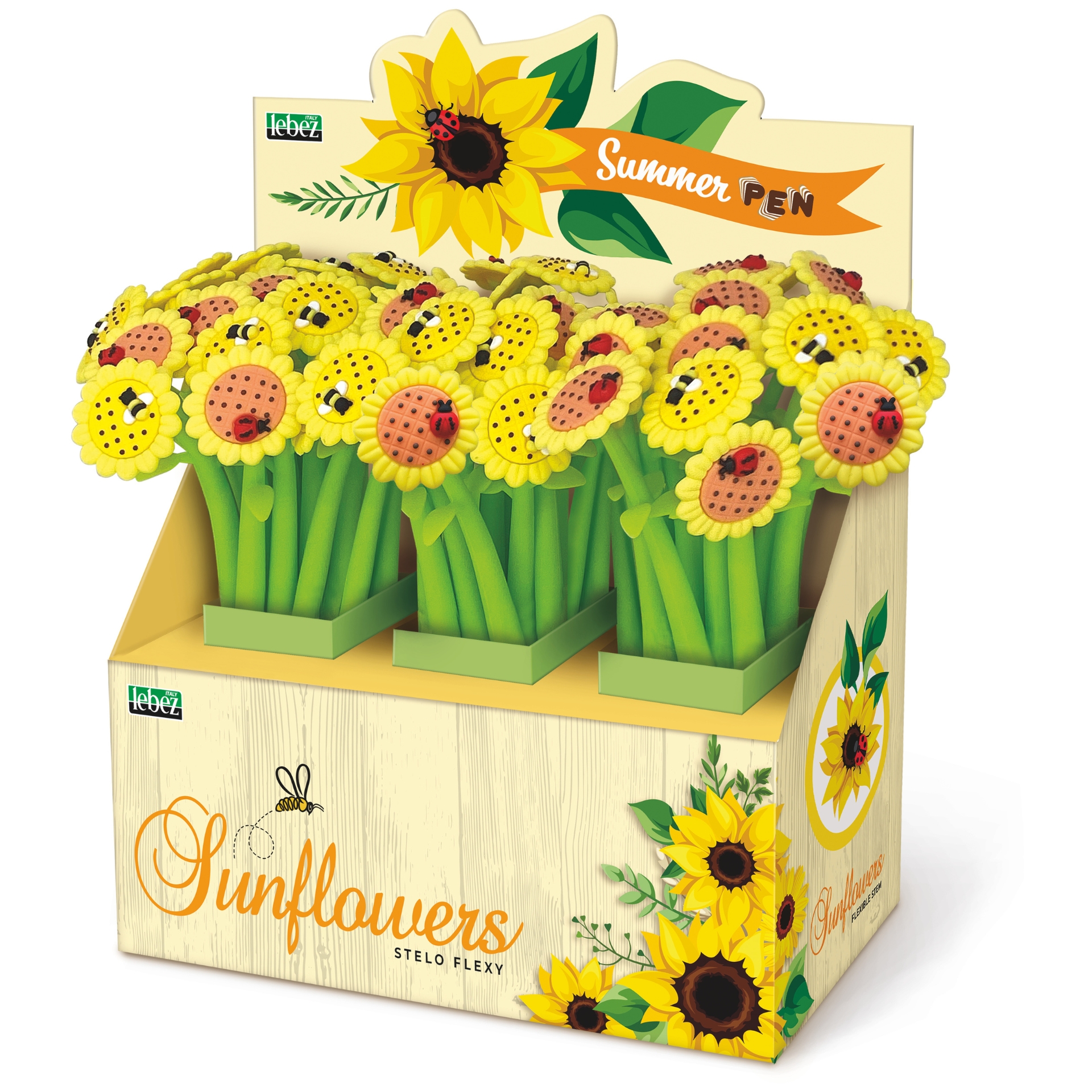 82103_Expo-SUNFLOWERS Pix flexibil Floarea-Soarelui, ø 3.5 cm (36 buc/display) - imagine 1