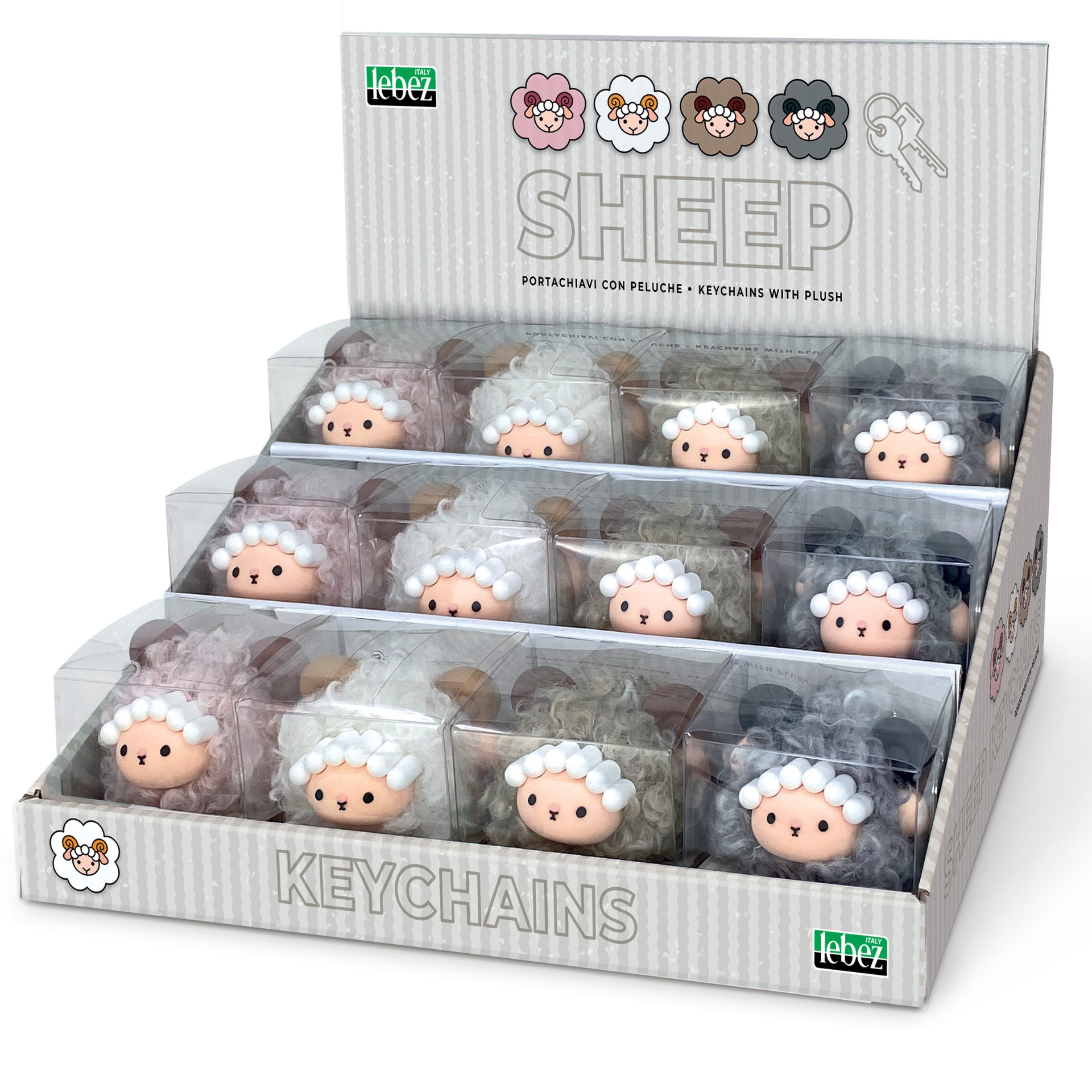 82111_1 Breloc 3D Oite/Sheep (12 buc/display) - imagine 1