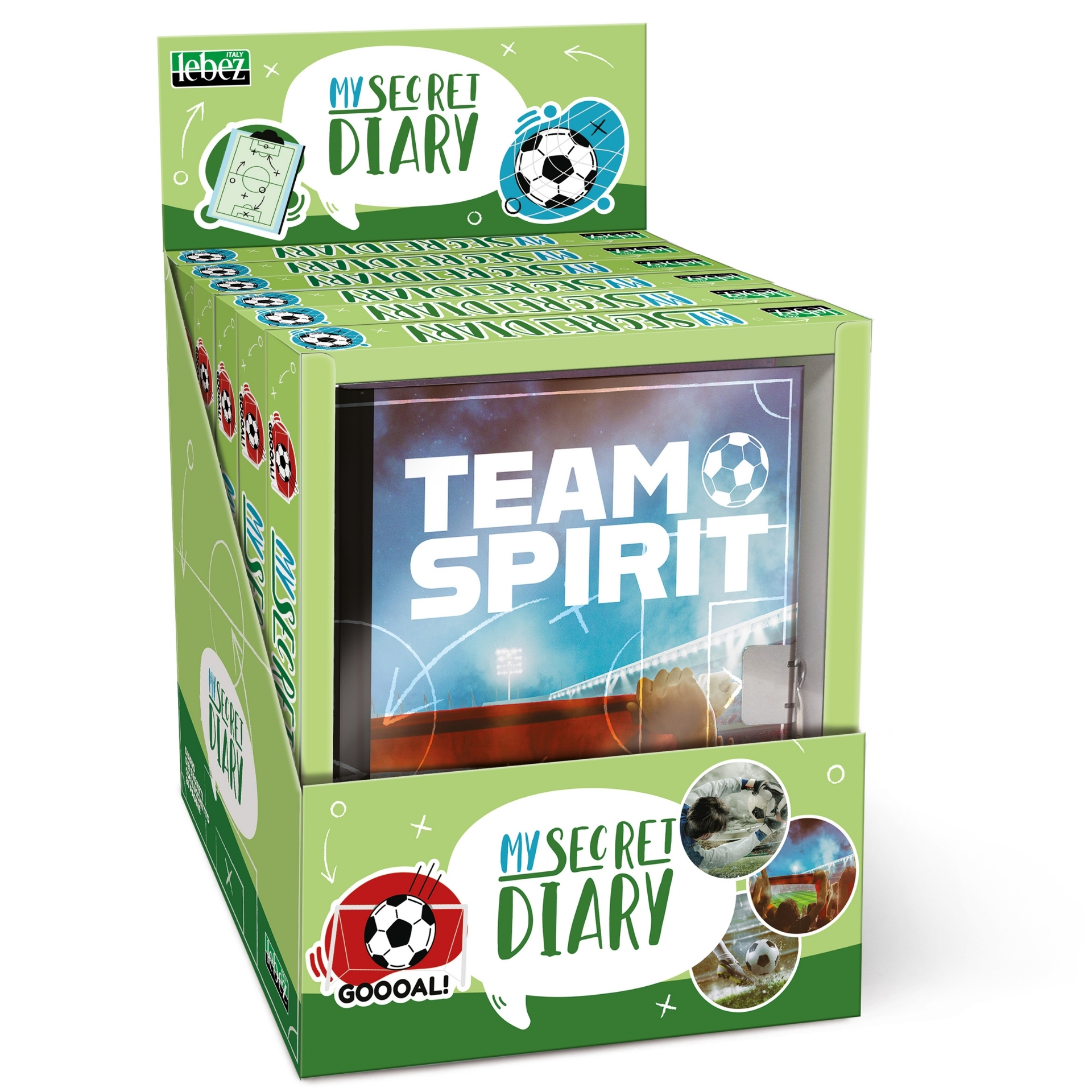 61903_1 Jurnal secret Football Time cu lacat, 3 modele asortate (6 buc/display) - imagine 1