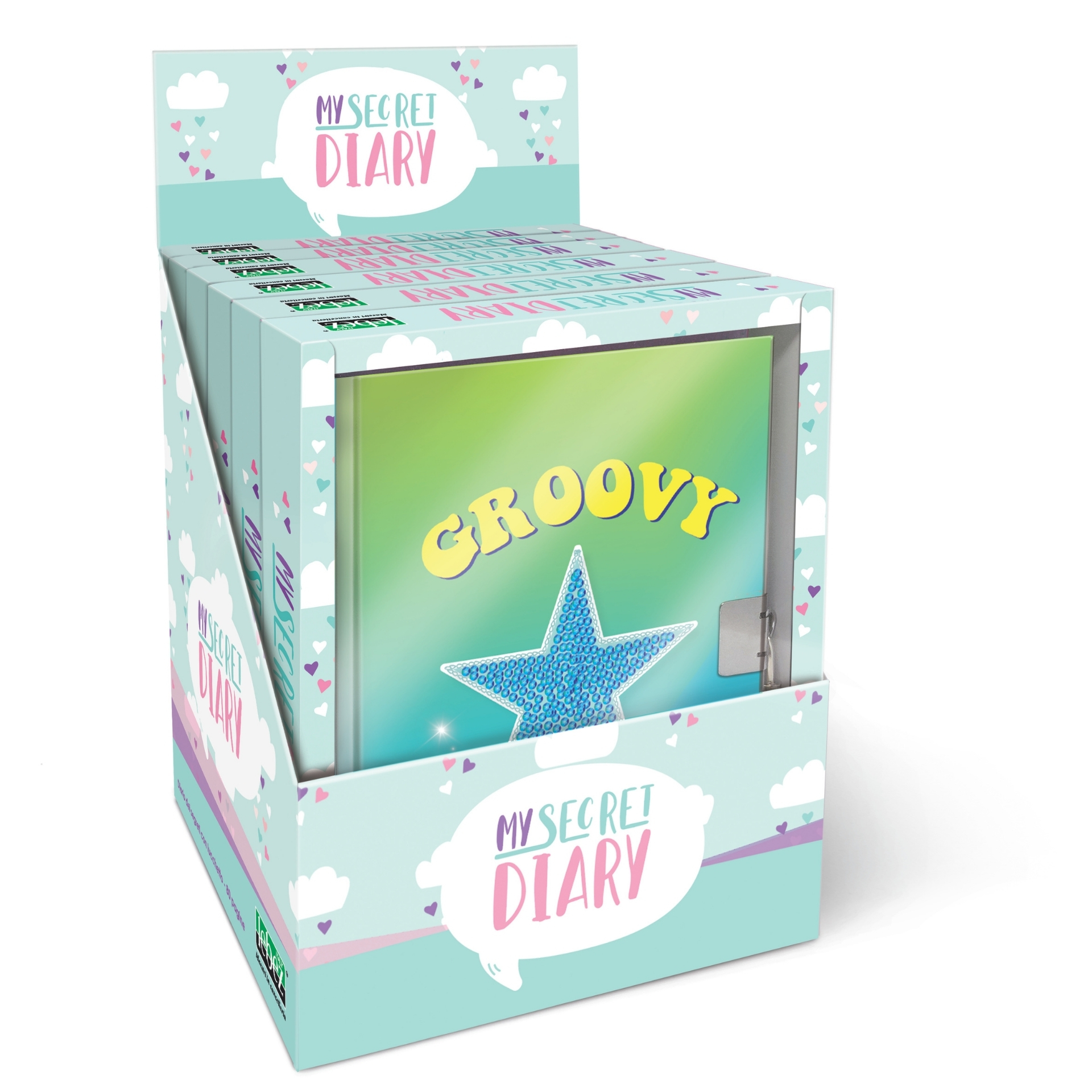81377_1 Jurnal secret Girls Power cu lacat, 3 modele asortate (6 buc/display) - imagine 1