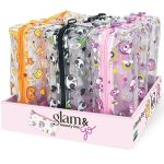 Beauty bag transparent - Glam & Go, 3 modele asortate (9 buc/display)