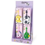 Eticheta de bagaj din silicon - Glam & Go, 4 modele asortate (24 buc/display)