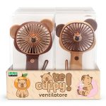Ventilator portabil BeCappy – reincarcabil cu cordon din silicon, 2 culori asortate (8 buc/display)