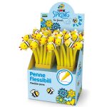 Pix flexibil Bee Friends, cu varf de 0.7 mm, 3 modele asortate  (36 buc/display)