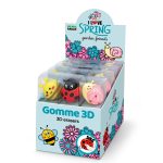 Radiera Garden Friends 3D, 3 modele asortate (24 buc/display)