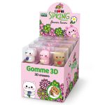 Radiera Colectia Flowers Lovers 3D, 3 modele asortate (24 buc/display)