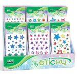 My Sticky 3D Stars, 6 modele asortate (48 pachete/display)