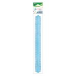 Rigla tripla cu maner antiluce din plastic transparent – 30 cm, in punga agatatoare