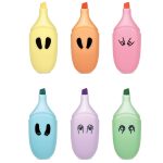 Marker evidentiator pastel Besty Animals, 6 culori (18 buc/display) - imagine 4