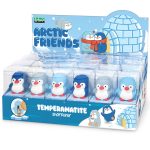 Ascutitoare de creion cu o gaura Arctic Friends din plastic moale, 3 culori (24 buc/display)