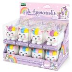 Dispenser banda adeziva Magic Unicorns cu banda imprimata, 4 culori (8 buc/display)