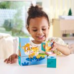 Puzzle din lemn cuburi – Animale de ferma 3 x 3 - imagine 4