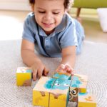 Puzzle din lemn cuburi – Animale salbatice 3 x 3 - imagine 8